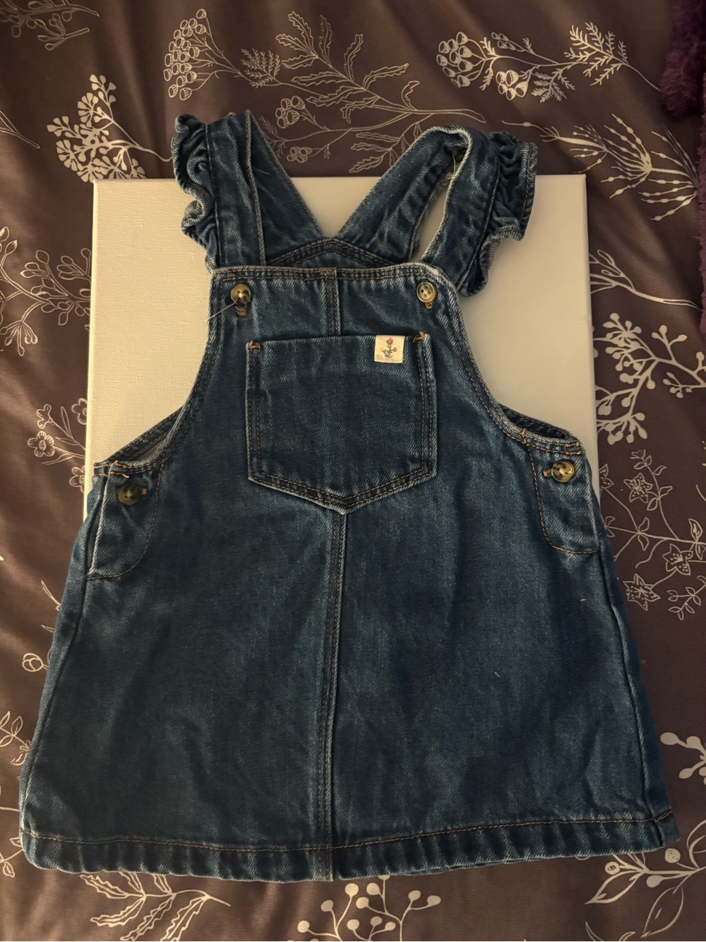 Toddler Girls Denim Pinafore Dress